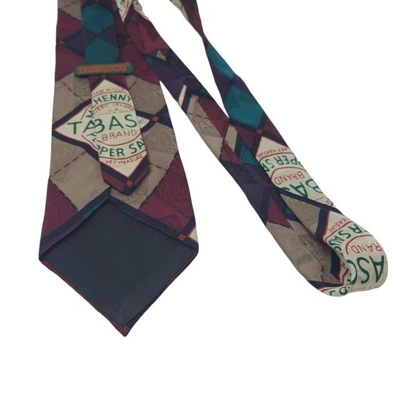 Tabasco | Men's Maroon Tabasco Pepper Sauce Novelty Tie (One Size) - Picture 3 of 11